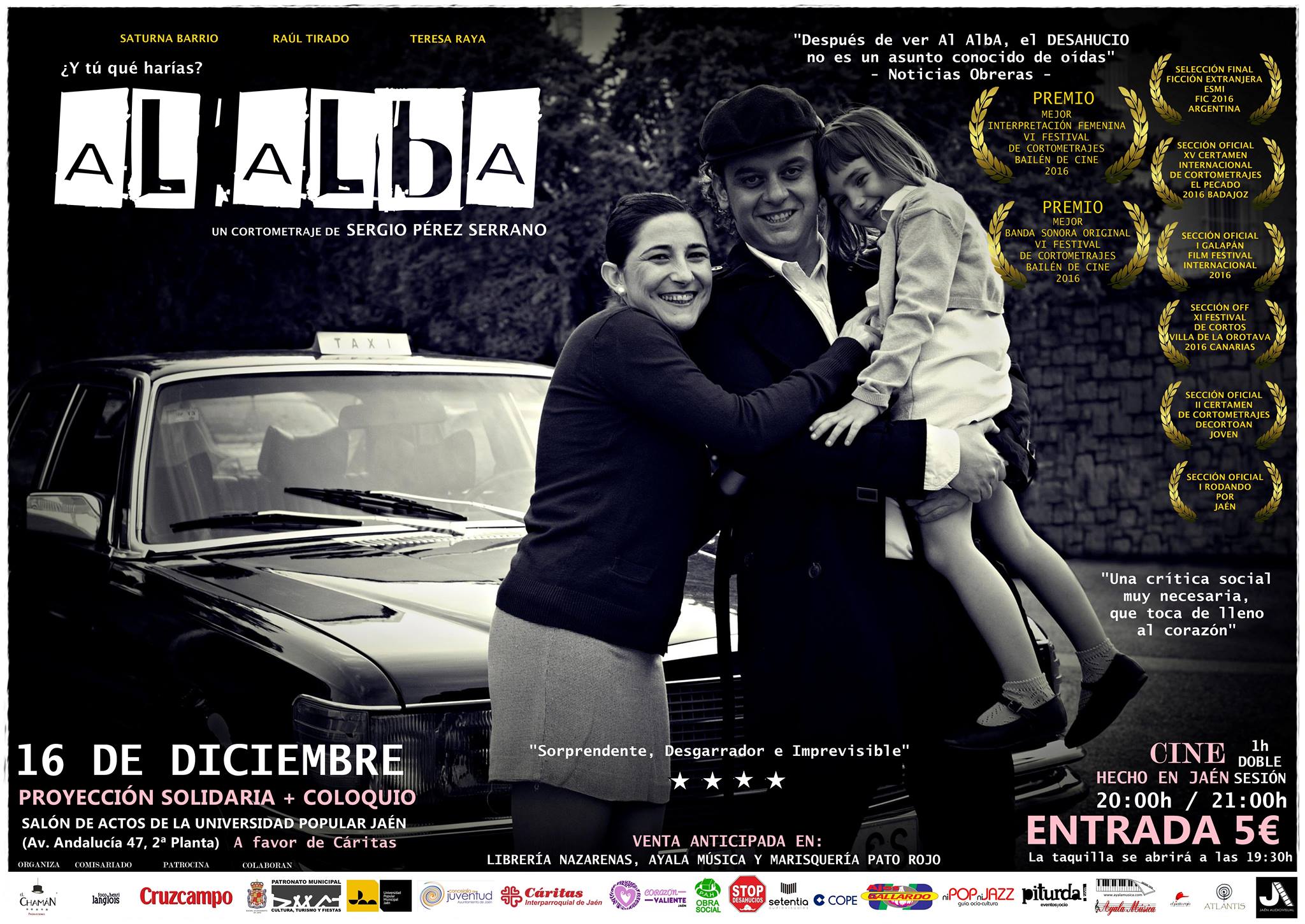 Proyección solidaria del cortometraje “Al Alba”